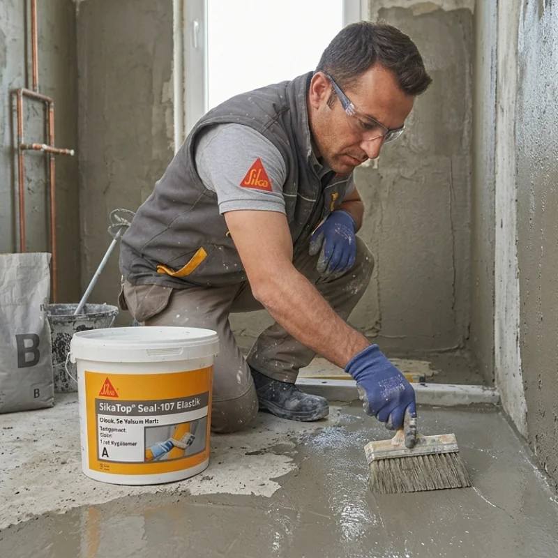 SikaTop® Seal-107 Elastik 30 kg (2 bileşenli çimento esaslı tam elastik sürme)