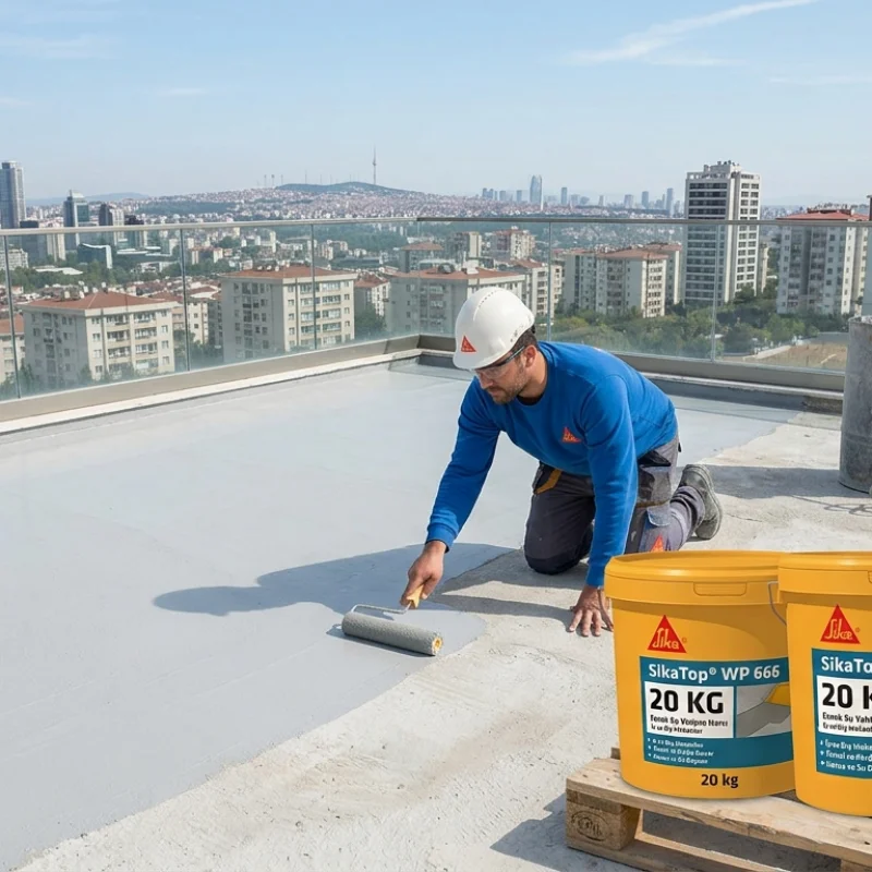 SikaTop® WP 666 30 kg (2 bileşenli çimento esaslı tam elastik sürme)